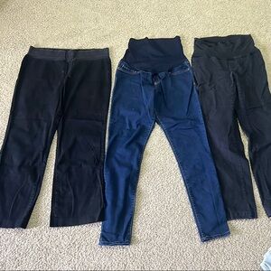 Maternity Pants Bundle - Black & Navy Trio
